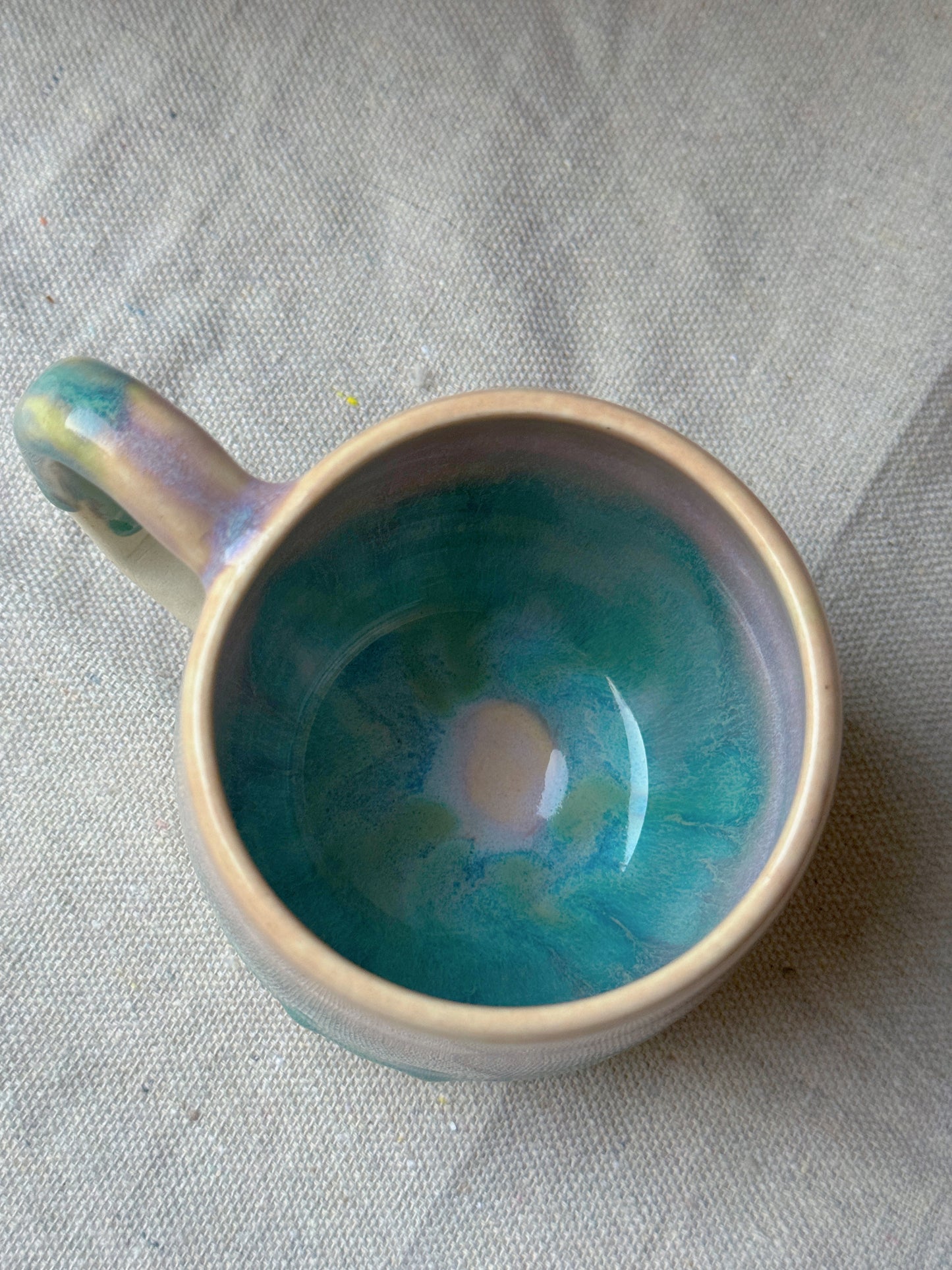 Pink & Turquoise Drip Mug