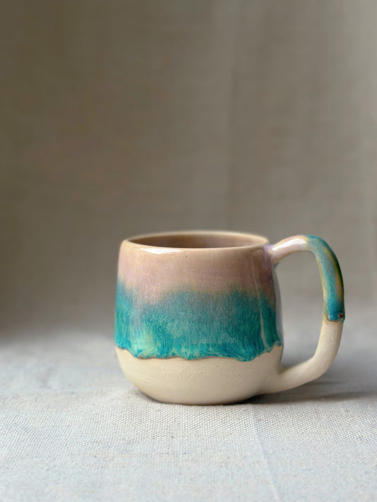 Pink & Turquoise Drip Mug